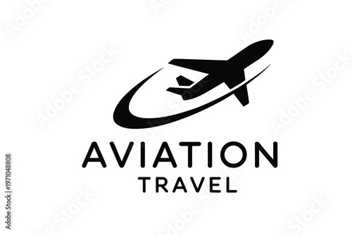 A logo for an aviation travel company with an airplane icon