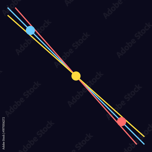 A vector illustration of a red and blue clock with an arrow and electric wire depicts the time is money concept as an isolated metal tool for art and sport