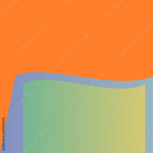 Abstract colorful vector illustration featuring orange gradient waves and light curve lines for a stylish business web banner or wallpaper backdrop template