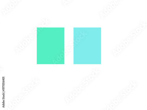 3D vector illustration of an abstract green letter on a blank square paper note frame, creating a clean business template design with soft shadows against an empty office wall gallery background