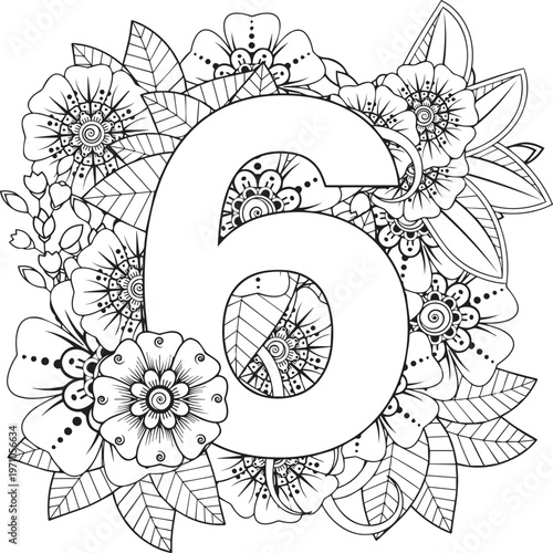 Beautiful English number design and style 6