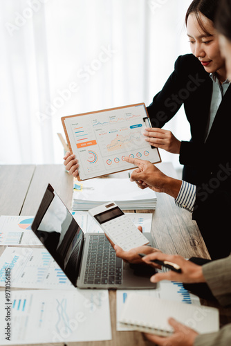 The financiers are calculating personal taxes for their customers.