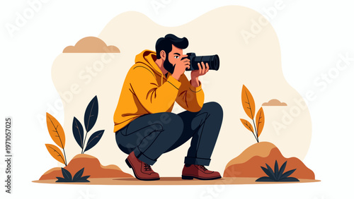 Minimalist flat vector illustration of a person sitting on the floor relaxing for peaceful lifestyle concepts mental health and mindfulness graphics.