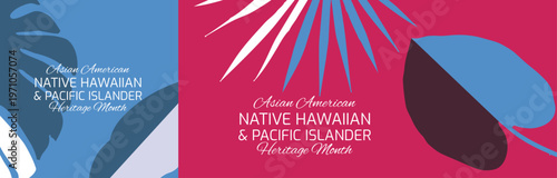 May is Asian American Native Hawaiian and Pacific Islander Heritage Month Banner, poster post design Background
