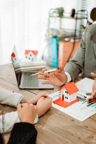 Real estate agents provide clients with a model home, along with mortgage agreements, loan agreements, lease agreements, and home purchase agreements, as well as home insurance policies.