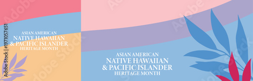 May is Asian American Native Hawaiian and Pacific Islander Heritage Month Banner, poster post design Background
