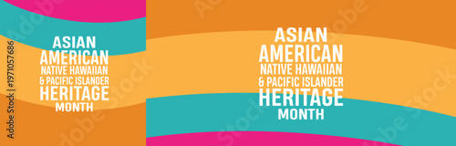 May is Asian American Native Hawaiian and Pacific Islander Heritage Month Banner, poster post design Background
