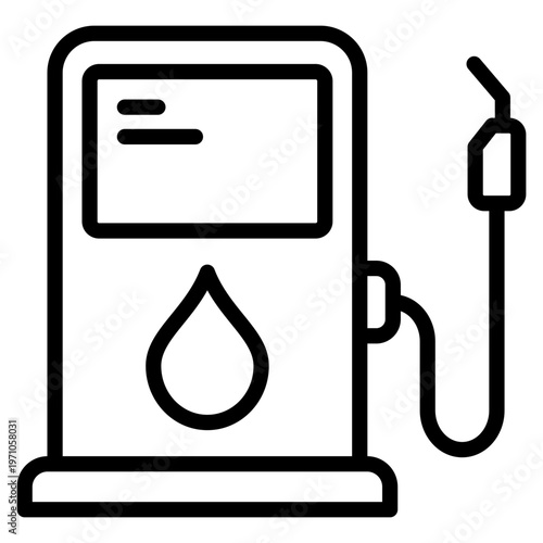 Gas Pump  Icon Element For Design