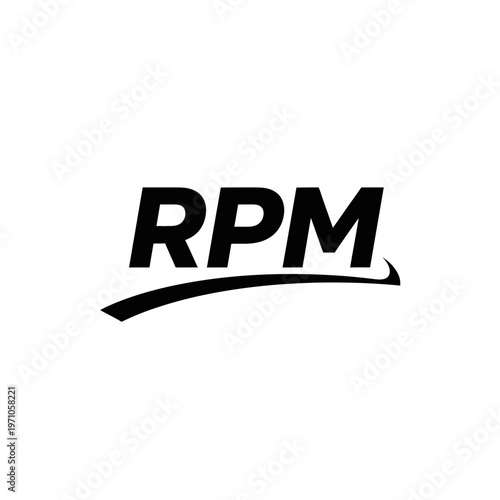RPM logo with curved line design.
