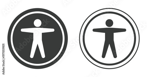 Two accessibility with human figures symbol person