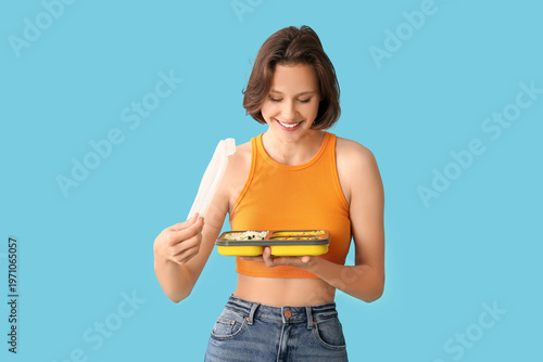 Beautiful young happy woman...