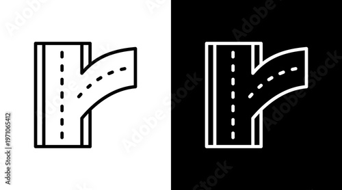 Detour  White Icon Set Design