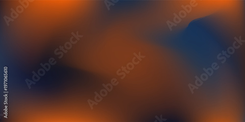 Abstract illustrations dark blue orange wavy gradient background with grainy design art good nice soft wave
