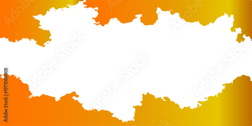 A 3D vector illustration of an autumn maple leaf border framing a paper world map atlas with icons of European country shapes and national flags for cartography design