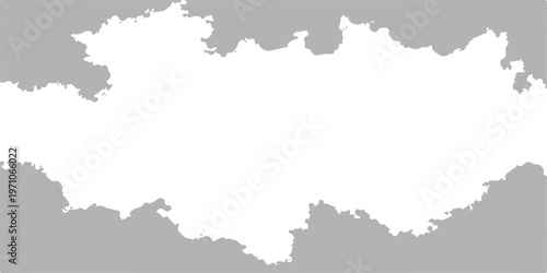 3D vector illustration of a geography map of Europe featuring France and Germany within a white paper frame made from matches isolated on a white background for travel and cartography mapping