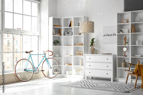 Bright minimalist living ro...