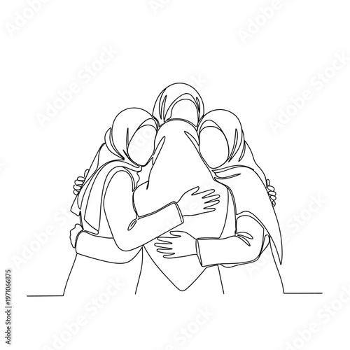 People hugging each other tightly.