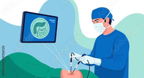 Minimally Invasive Surgery: Laparoscopic Operation with Digital Display of Internal Organs