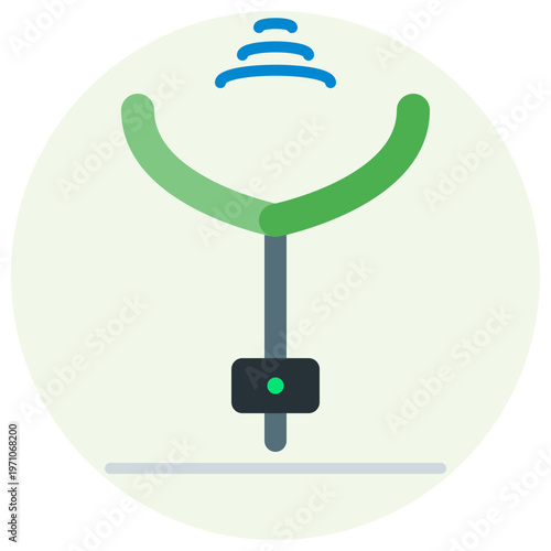 A green and white icon with a green circle