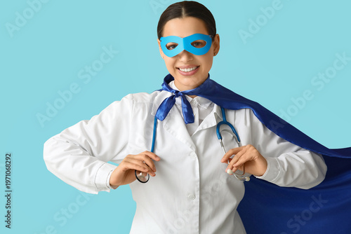 Young female doctor in supe...