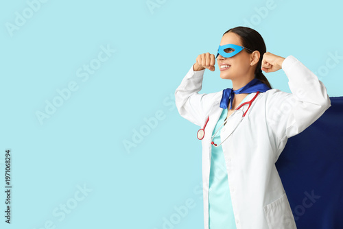 Beautiful female doctor in ...