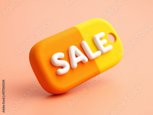 sale 3d icon vector illustration
