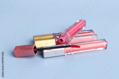Set of liquid lipsticks on ...