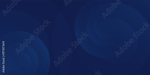 Abstract blue simple glowing geometric lines on dark blue background. circle old good concept arch concept