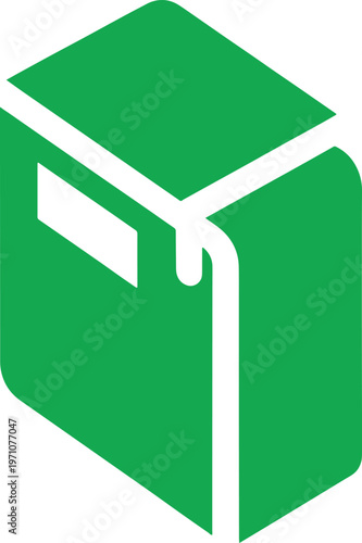 Green 3 D Isometric Whisk with White Outline whisk 3D