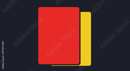 Red and Yellow Cards, Soccer Referee, Sports Penalty