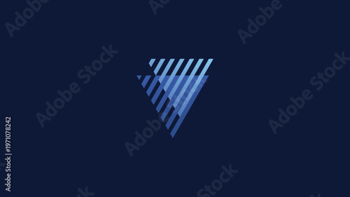 Fotografía 3d render of an abstract modern business arrow symbol made of many metal spheres