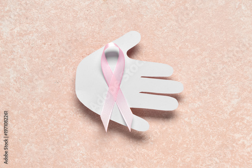 Paper palm with awareness p...