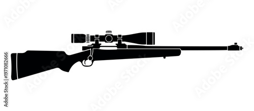  Rifle Icon Isolated On White Background Stock Vector