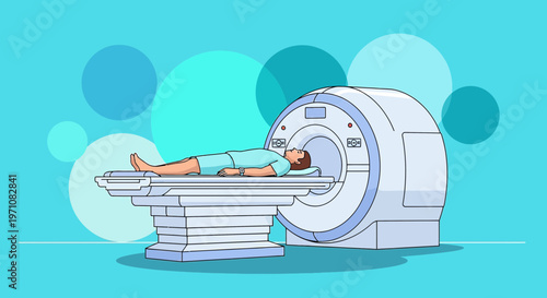 Patient in MRI Scanner: Medical Imaging Technology for Diagnosis and Health Check