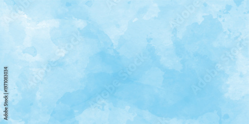 Abstract blue watercolor background, Abstract painted blue watercolor on paper texture background, soft sky blue watercolor sky and clouds, Light blue background with watercolor, Watercolor Texture, 