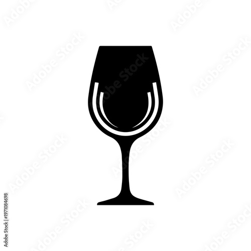Minimalist Wine Glass Symbol for Beverages