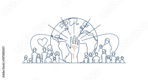 Hands Reaching Upward in Unity Gesture.