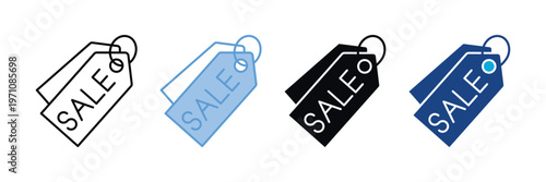Sale Tag    Icon Set Multiple Style Collection