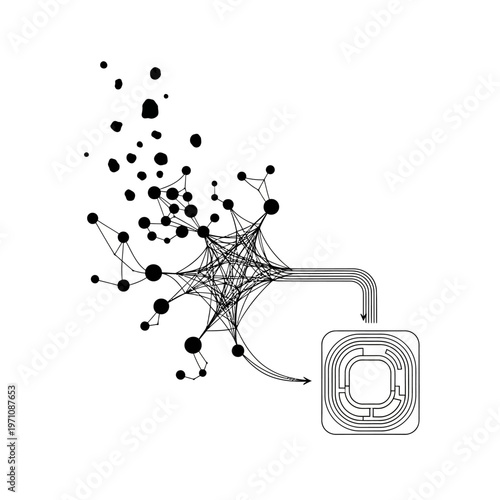 Network Connection Web Graphic Design.