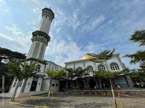 The main function of the mosque tower is as a place to make the call to prayer (muezzin's place) so that the sound reaches a wide area.