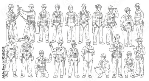 Collection of Soldiers in Military Uniforms Standing in Formation.