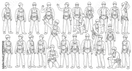 Collection of Soldiers in Military Uniforms Standing Together.