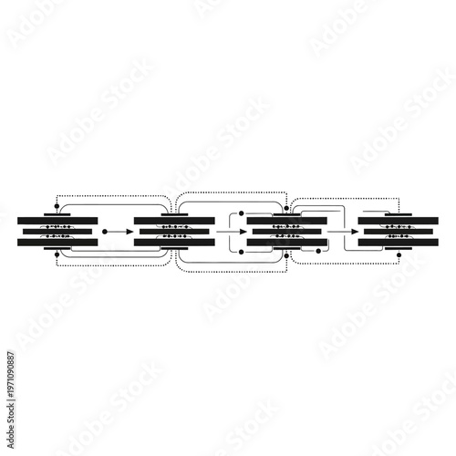 Detailed electronic circuit board design.