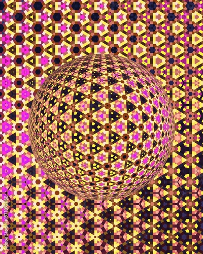 pink and blue mosaic