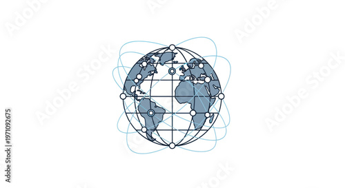 Globe Earth Map World Atlas Illustration.