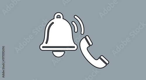 Telephone ringing with bell icon.