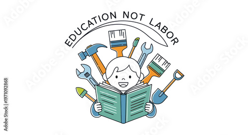 Education Labor Concept Illustration Design.