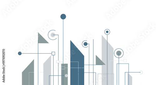 Geometric shapes in modern design.