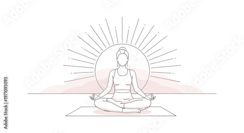 Woman in yoga meditation pose.