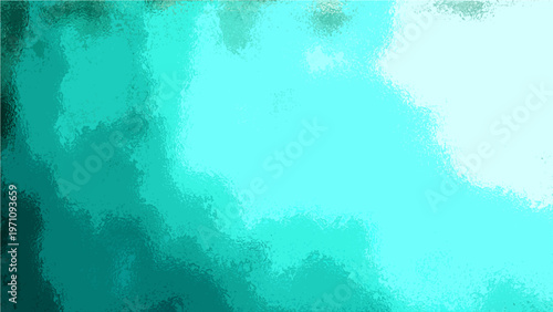 Vector Abstract teal painting evokes calming seascape with watercolor texture gives serene aesthetic in fluid strokes and blends gentle gradation for a calming display